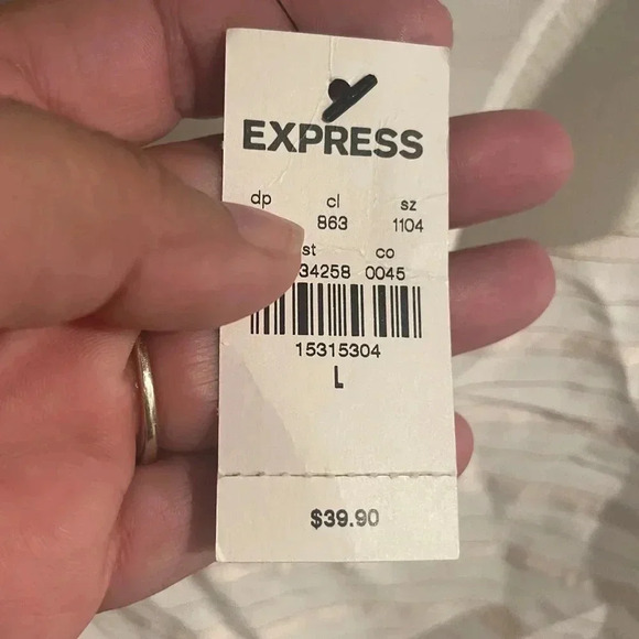 NWT Express striped blouse size Large - Picture 3 of 5